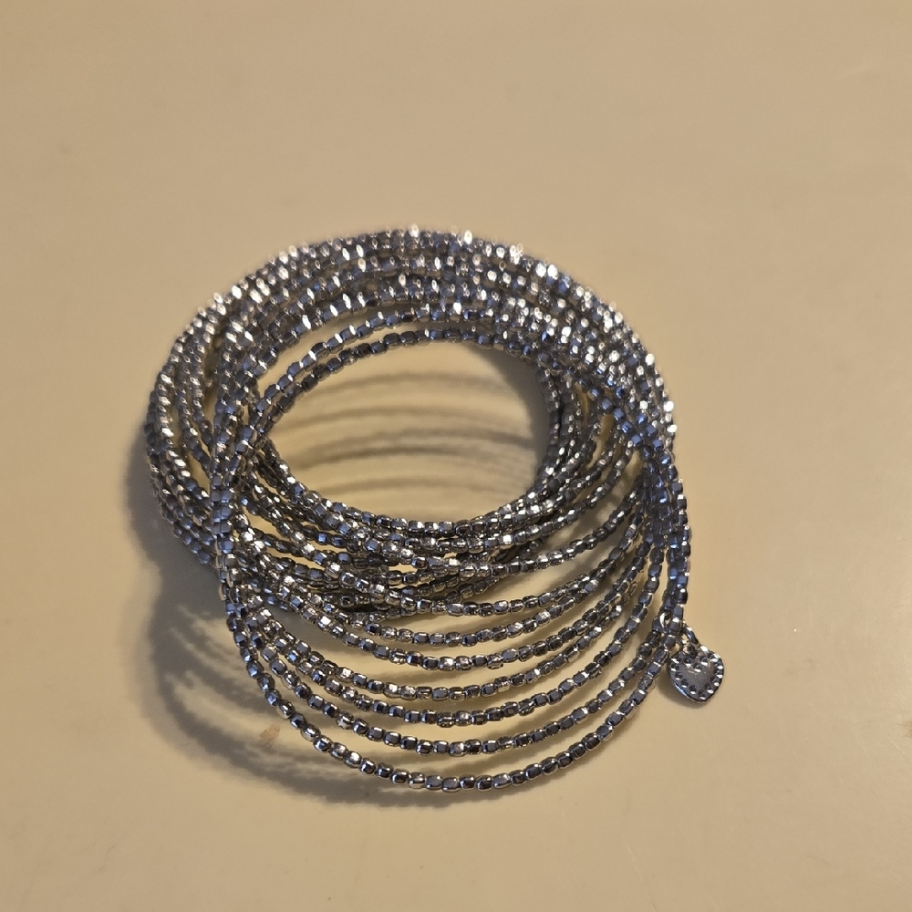 Elegant Silver Bracelet with Heart Charm
